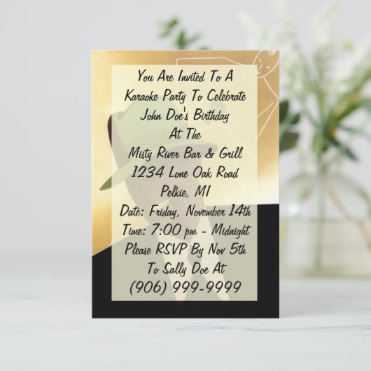 Uitnodiging voor uitnodiging (Staand voorkant)