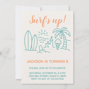 Uitnodiging voor Up Birthday Party van Editable Su