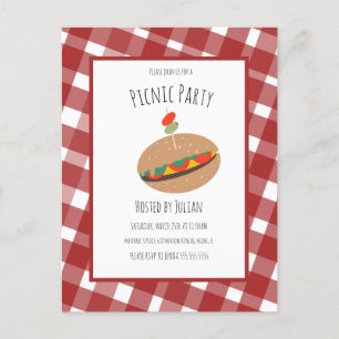 Uitnodiging voor Vaderdag BBQ Picknick Evenement S