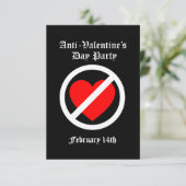 Uitnodiging voor Valentijnse anti- partijen (Staand voorkant)