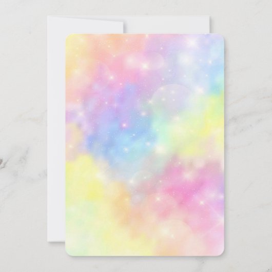 Uitnodiging voor verjaardag met eetbare snoepjes (Achterkant)