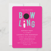 Uitnodiging voor verjaardag van Bowling Fun Kind_R (Voorkant)