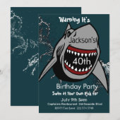 Uitnodiging voor verjaardag van een haai, aanval v (Voorkant / Achterkant)