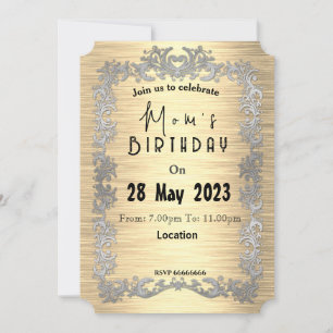 Uitnodiging voor verjaardag van mama
