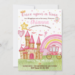 Uitnodiging voor verjaardag van Princess Kingdom K