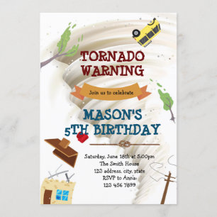 Uitnodiging voor verjaardag van Tornado