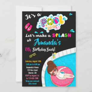 Uitnodiging voor verjaardag van Waterslide