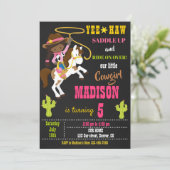 Uitnodiging voor verjaardag Wild West rodeo (Staand voorkant)