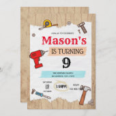 Uitnodiging voor verjaardagsfeest (Voorkant / Achterkant)