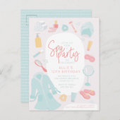 Uitnodiging voor verjaardagsfeest (Voorkant / Achterkant)