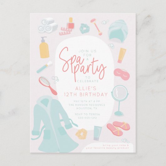 Uitnodiging voor verjaardagsfeest (Voorkant)