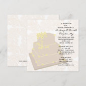 Uitnodiging voor verjaardagsfeest huwelijkscake (Voorkant / Achterkant)