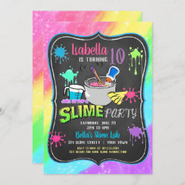 Uitnodiging voor verjaardagsfeest in Slime Time Pa