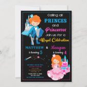 Uitnodiging voor verjaardagsfeest prins en prinses (Voorkant)