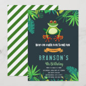 Uitnodiging voor verjaardagsfeest van boskikker (Voorkant / Achterkant)