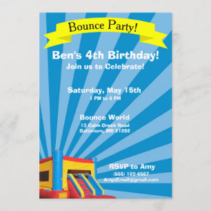 Uitnodiging voor verjaardagsfeest van Bounce