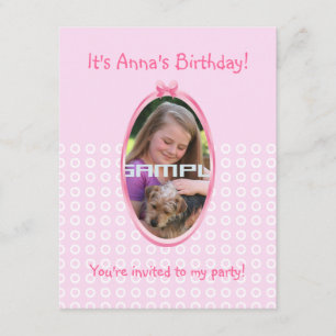 Uitnodiging voor verjaardagsfeest van een meisje u