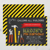 Uitnodiging voor verjaardagsfeestartikelen (Voorkant / Achterkant)