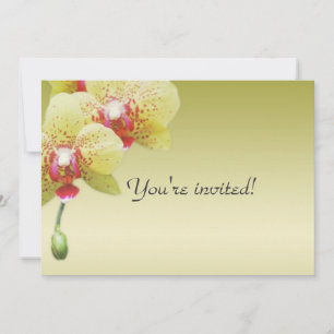 uitnodiging voor verjaardagsfeestje gele orchidee