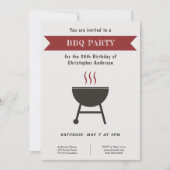 Uitnodiging voor verjaardagsfeestje met BBQ (Voorkant)