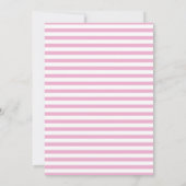 Uitnodiging voor verjaardagsfeestje met roze wilde (Achterkant)