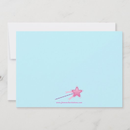 Uitnodiging voor verjaardagsfeestje Sweet princess (Achterkant)