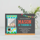 Uitnodiging voor verjaardagsfeestje van Arcade (Staand voorkant)