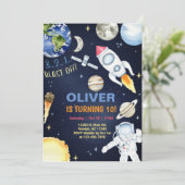 Uitnodiging voor verjaardagsfeestje van jongen in (Staand voorkant)