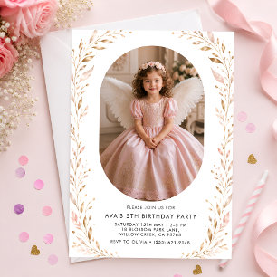 Uitnodiging voor verjaardagsfeestje van prinses en