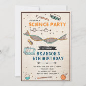 Uitnodiging voor verjaardagsfeestje van Science (Voorkant)