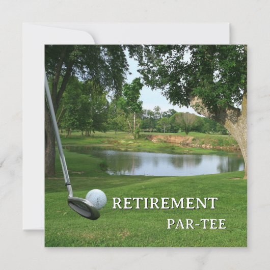 Uitnodiging voor verjaardagsfeestje voor golfpensi (Voorkant)