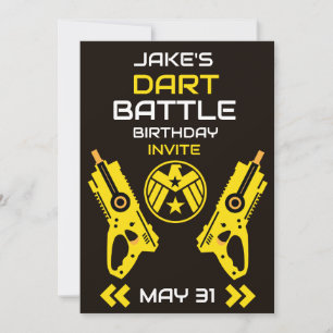 Uitnodiging voor verjaardagsfeestje voor jongens D