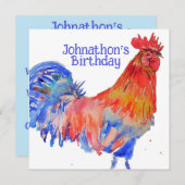 Uitnodiging voor verjaardagsfeestje voor jongens v (Voorkant / Achterkant)