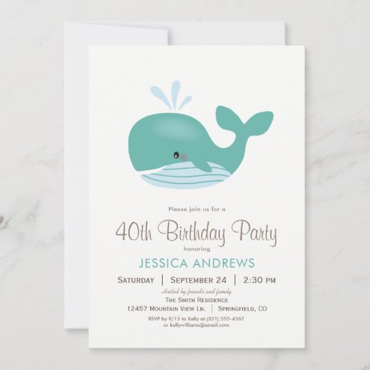 Uitnodiging voor verjaardagsfeestje voor nautische (Voorkant)