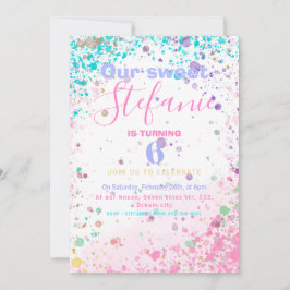 Uitnodiging voor verjaardagsfeestjes voor kleurrij