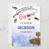 Uitnodiging voor verjaardagsvisfeestje om zelf aan (Voorkant)