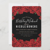 Uitnodiging voor verjaardagsweekendprogramma (Voorkant)