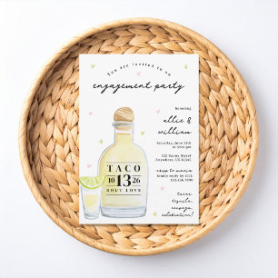 Uitnodiging voor verlovingsfeest met tequila 'Shot