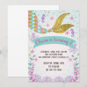 uitnodiging voor vermaid verjaard (Voorkant / Achterkant)