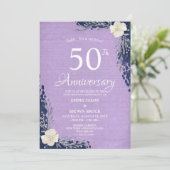 Uitnodiging voor verrassingsfeest 50-jarig huwelij (Staand voorkant)