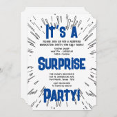 Uitnodiging voor verrassingsfeestje (Voorkant / Achterkant)