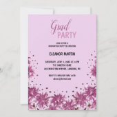 Uitnodiging voor verse Lila Paarse wilde bloemen (Voorkant)