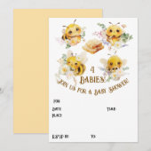 Uitnodiging voor Vier Bijen (Voorkant / Achterkant)