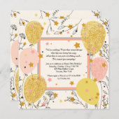 Uitnodiging voor viering ballonnen (Voorkant / Achterkant)