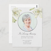 Uitnodiging voor viering van het leven met lelie f (Voorkant / Achterkant)