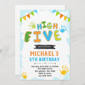 Uitnodiging voor vijf jaar (Voorkant / Achterkant)