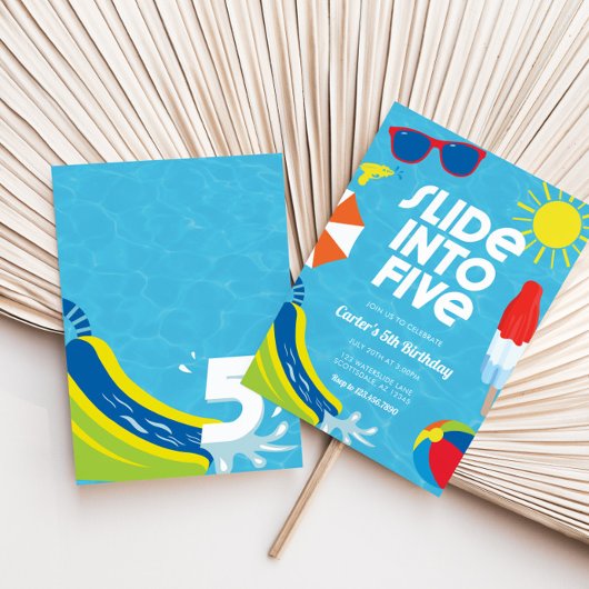 Uitnodiging voor vijfde verjaardagsfeestje met gli