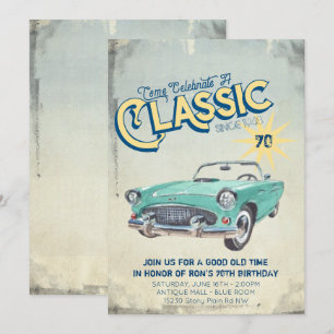 Uitnodiging voor Vintage Garage Poster Feestje