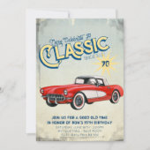 Uitnodiging voor Vintage Garage Poster Feestje (Voorkant)
