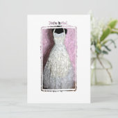 Uitnodiging voor vintage jurk (Staand voorkant)